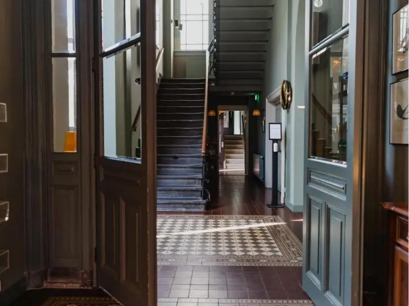 Hotel Mercier, entry way, tiled floor
