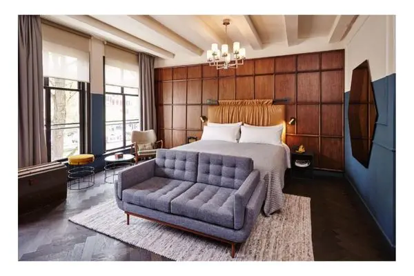 The Hoxton Amsterdam, Bedroom with Canal view
