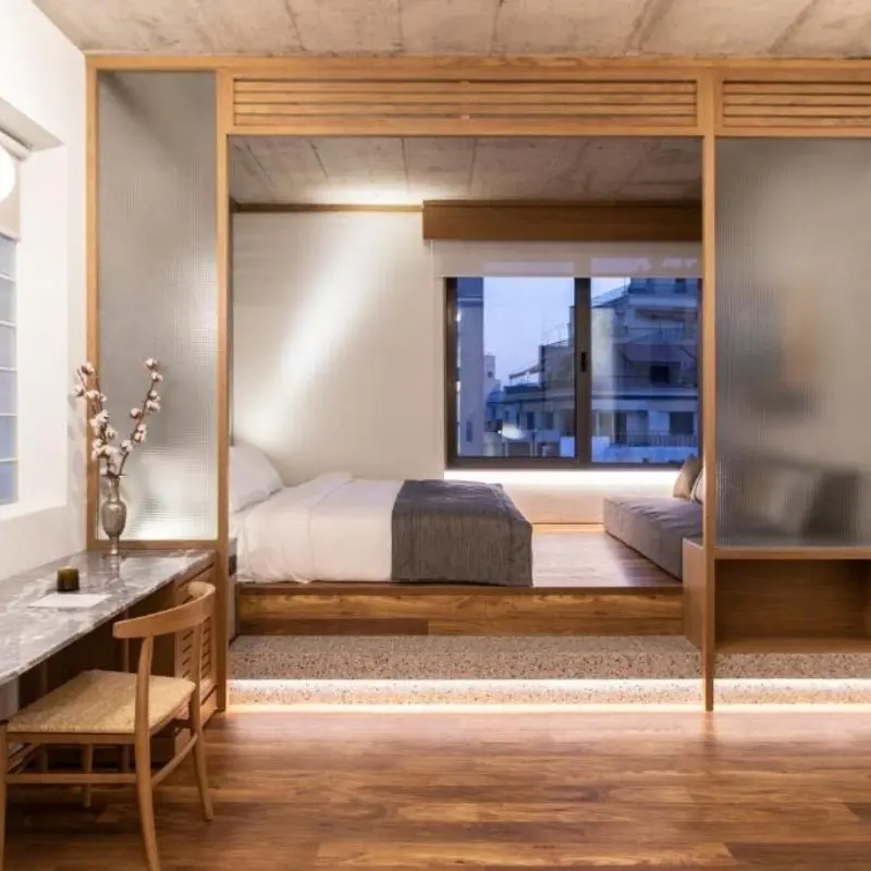 Ergon House, Bedroom with Desk, Athens 