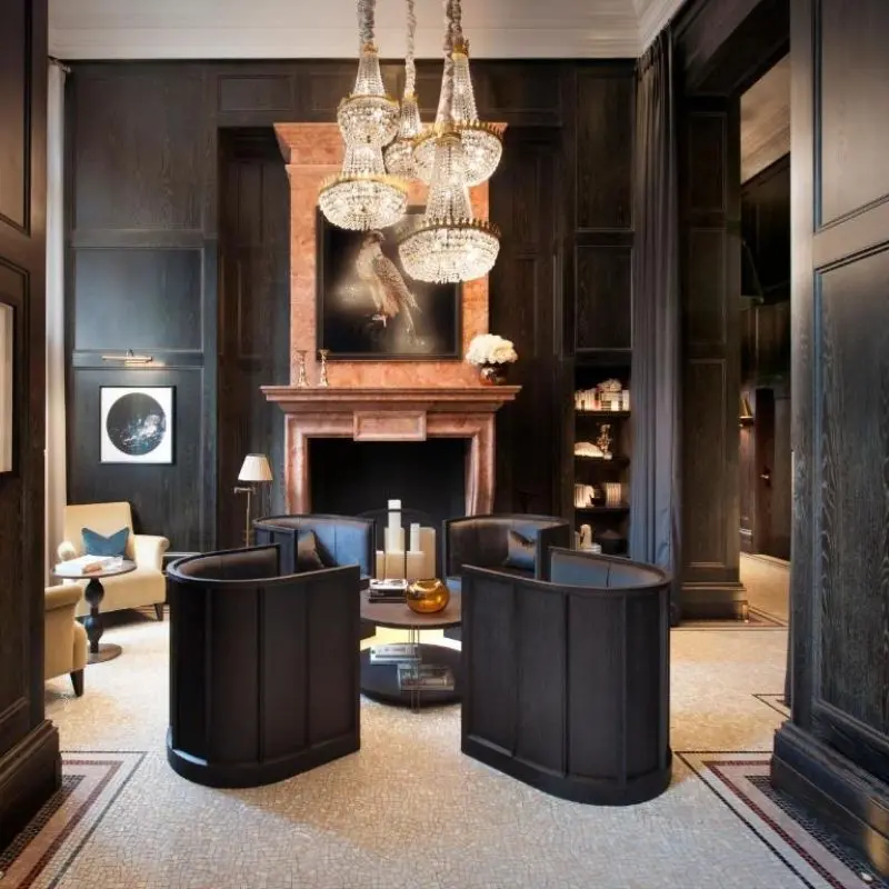 Kimpton Fitzroy London, Lobby with Fireplace 