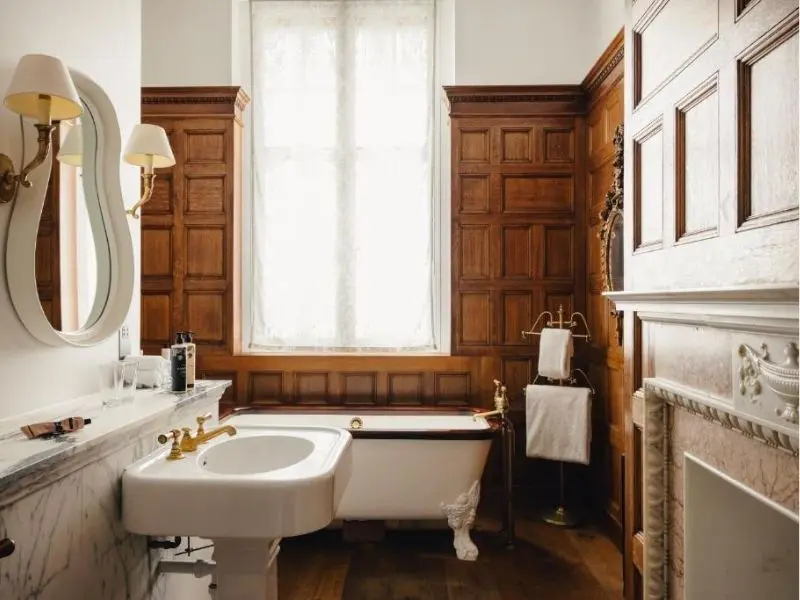 The Ned, Bathroom with Bath, London 