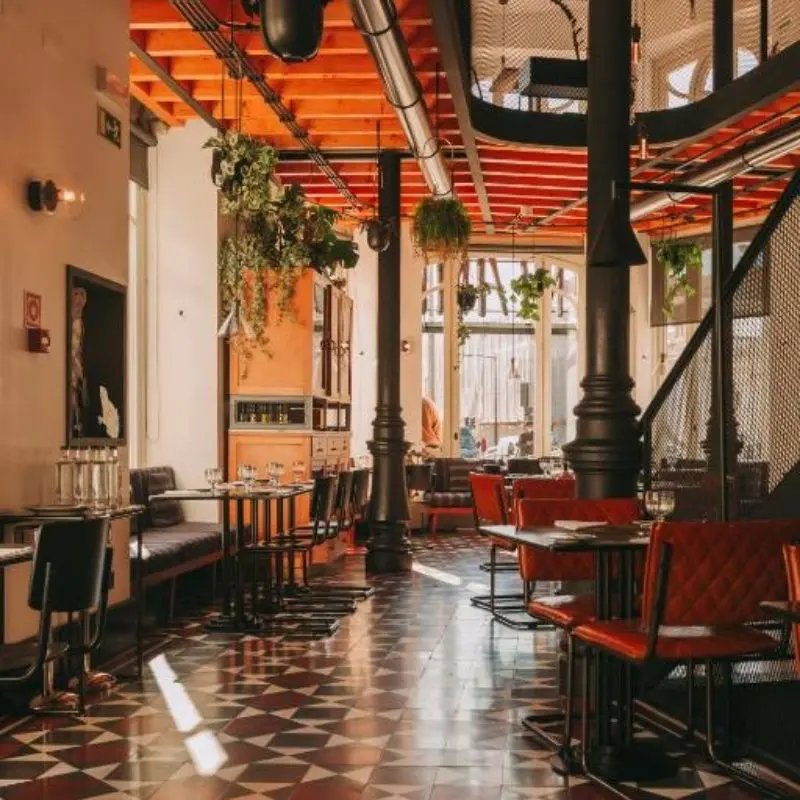 1908 Lisboa Hotel, Hotel Cafe, Black and White tiled floor, Lisbon