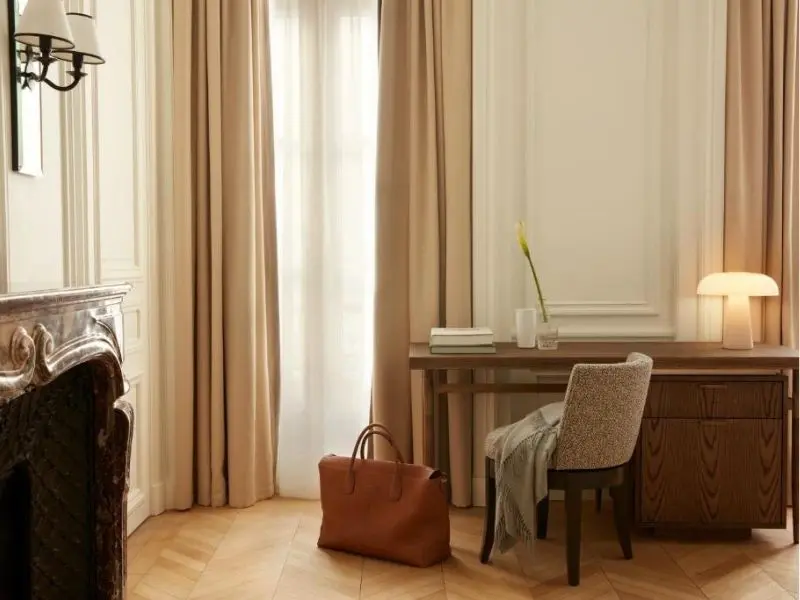 Maison Delano, Bedroom Desk, Interior Details, Paris 