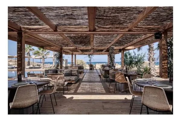 Domes Zeen Chania outdoor restaurant terrace