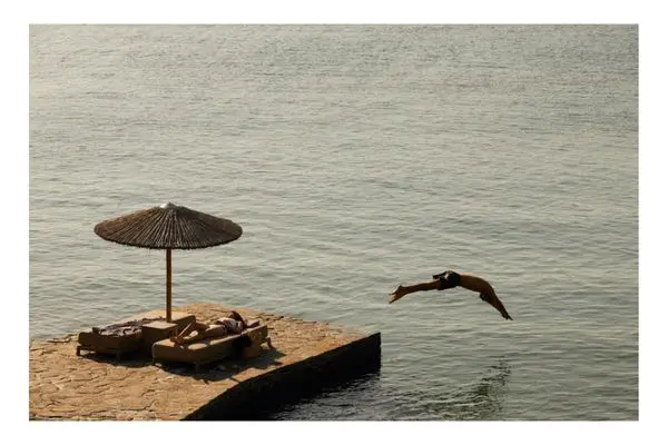 Minos Beach Art Hotel private sea platform