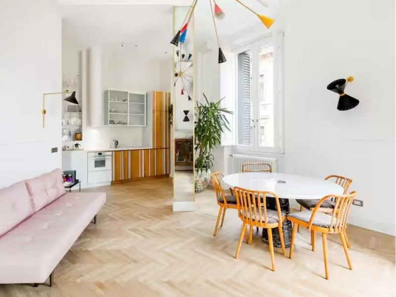 Best Airbnbs in Rome A Treasure in the Heart of Roman History, Lounge and Kitchen Rome 