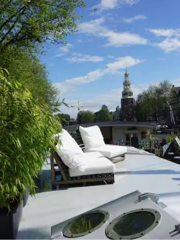 Amsterdam Modern Houseboat with Terrace, Rooftop terrace