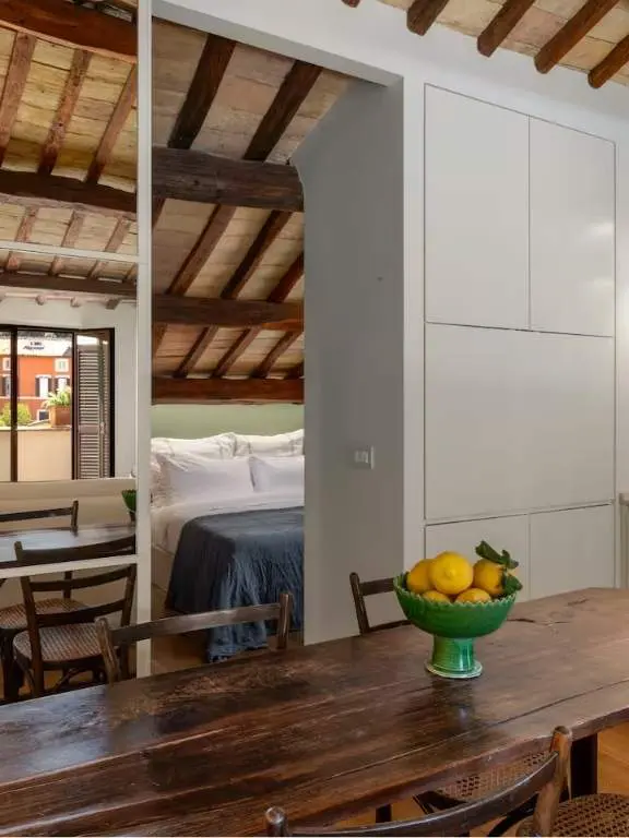 La Casetta Al Mattonato, View into Bedroom, Best AirBnBs in Rome