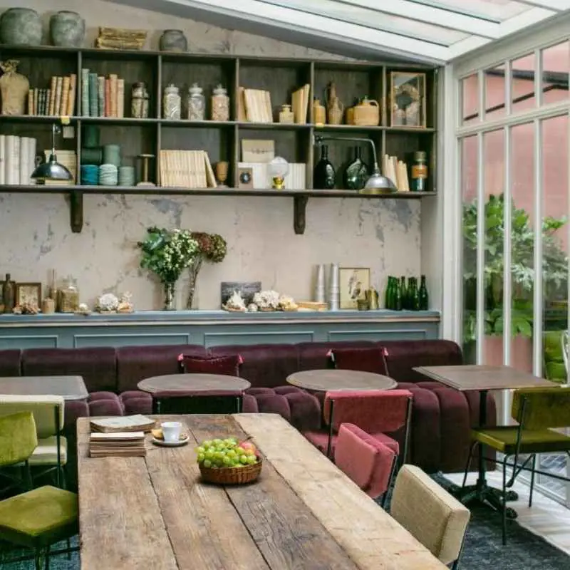 La Planque Hotel, Interior of Cafe, Paris