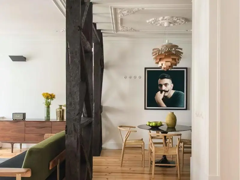 Leaves Of Grass, Lounge and Dining Room with Artwork