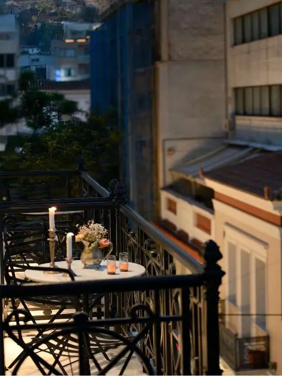 Verdant Dusk, Balcony with Candle, Athens 