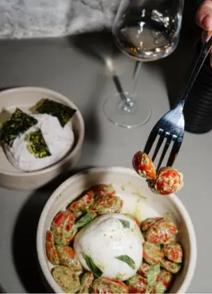Small plates and wine served at Fellos, a popular place to eat and drink near the Acropolis in Athens