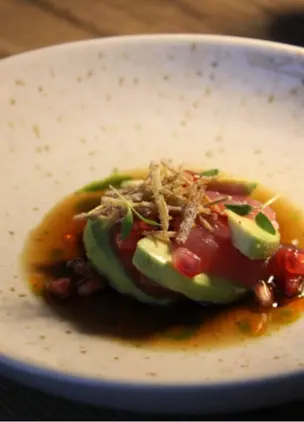 Plate of Food at Restaurant