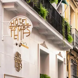 Hotel du Temps Madrid, Exterior Of Hotel and Hotel Sign, Madrid Travel Guide