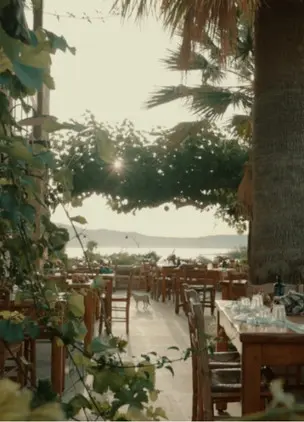 Gramvousa Restaurant outdoor dining terrace in Crete