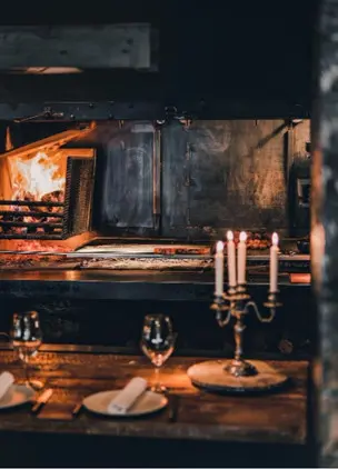 CHARRÚA, Interior with Wine and Fire