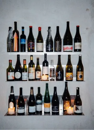 Gota, Wine Bottles on the Wall, Madrid