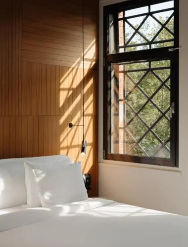 Conscious Hotel Westerpark room interior in Amsterdam