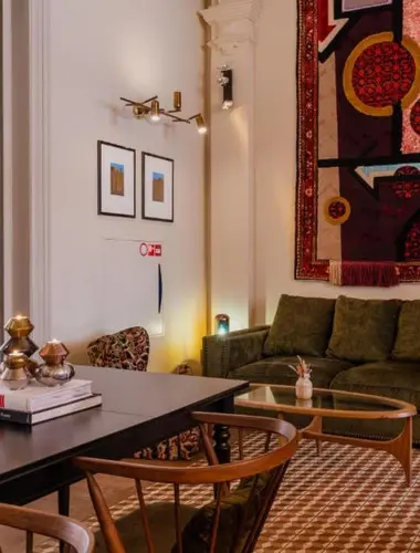 Hotel Mercier lounge interior in Amsterdam