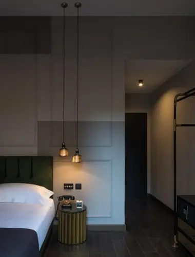 Modern guest room at Chapter Roma, a boutique stay in the heart of historic Rome