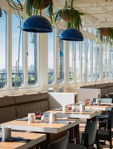 Restaurant with city views at Only YOU Hotel Atocha near Barrio de las Letras Madrid