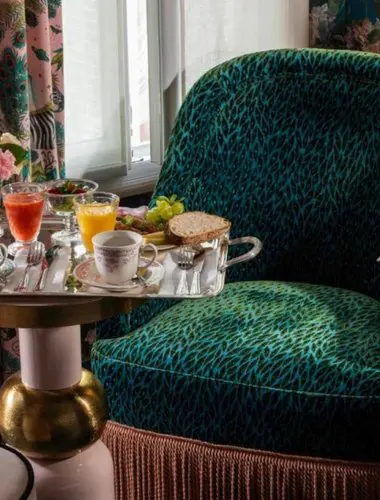 Breakfast setting at Hôtel Ginette à la Folie in Canal Saint-Martin Paris hotel