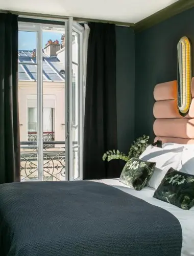 La Planque Hotel guest room in Canal Saint-Martin Paris hotel