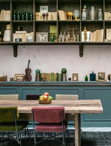 La Planque Hotel dining room and lounge in Canal Saint-Martin Paris hotel