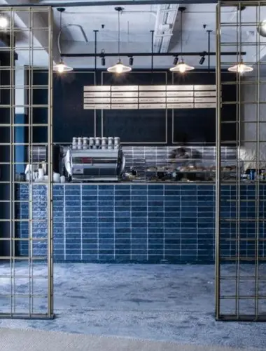Contemporary café and lobby space at Letoh Letoh Gran Vía Madrid