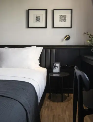 Contemporary guest room at The Modernist, a stylish hotel in Kolonaki Athens