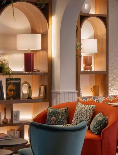 Hôtel Grand Cœur Latin lounge and seating area in Latin Quarter Paris hotel