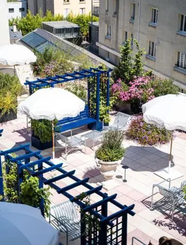 Hotel Rosalie garden terrace in Latin Quarter Paris hotel