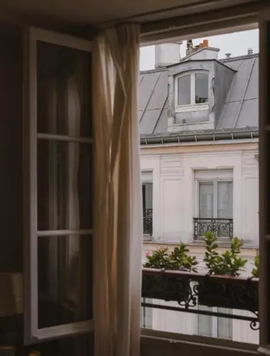 Paris rooftop view from Hôtel Suzie Blue in Le Marais Paris