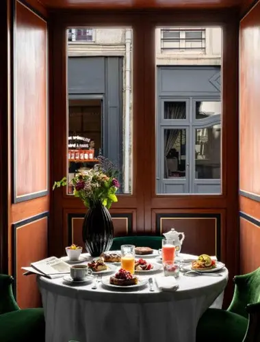 Breakfast table at La Chambre du Marais in Le Marais Paris hotel