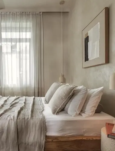 Minimal guest room at Ederlezi Boutique Hotel, a relaxed boutique stay in Monastiraki Athens