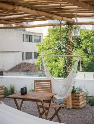 Bohemian rooftop terrace at Ederlezi Boutique Hotel near the heart of Athens