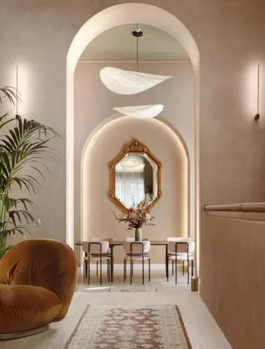 Arched lounge and historic interiors at Monument Hotel, one of the finest boutique hotels in Monastiraki Athens