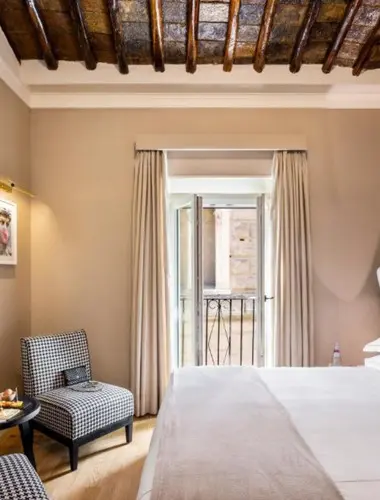 Bright and elegant guest room at Nerva Boutique Hotel in the heart of Monti Rome