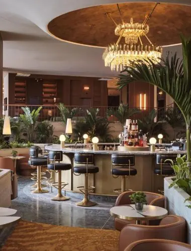 Elegant lobby lounge at Conrad Athens The Ilisian, a luxury hotel in central Athens with extensive leisure facilities