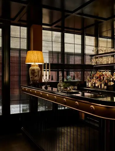 L’Opale Noire bar and lounge at a romantic hotel in Paris