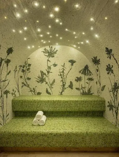 Spa relaxation area at La Fantaisie, a nature-inspired spa hotel in Paris
